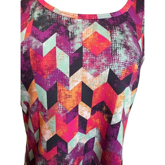 Lukka XL Athletic racer back gym Tank Top Chevron print Workouts Y2K - Picture 6 of 10